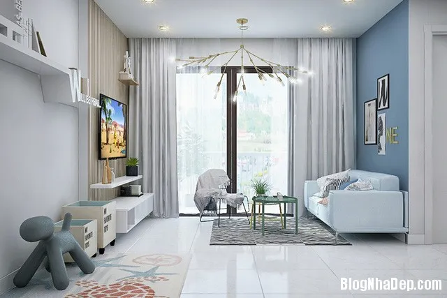 Thiết kế căn hộ 82 m2 thoáng mát cho gia đình trẻ ở Sài Gòn