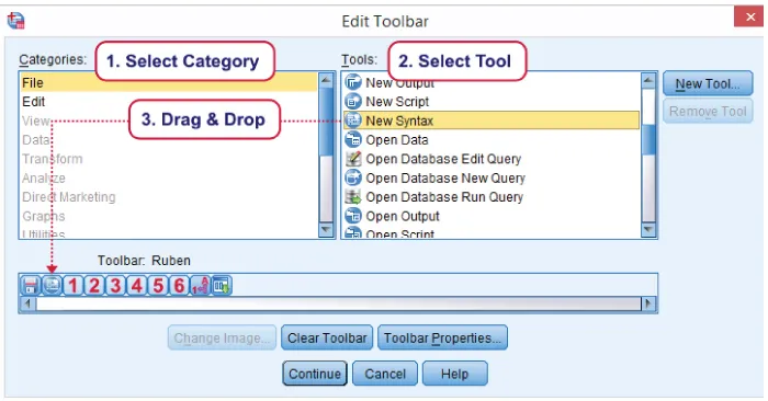 Cách mở thanh công cụ trong SPSS và khắc phục lỗi, tạo thêm thanh