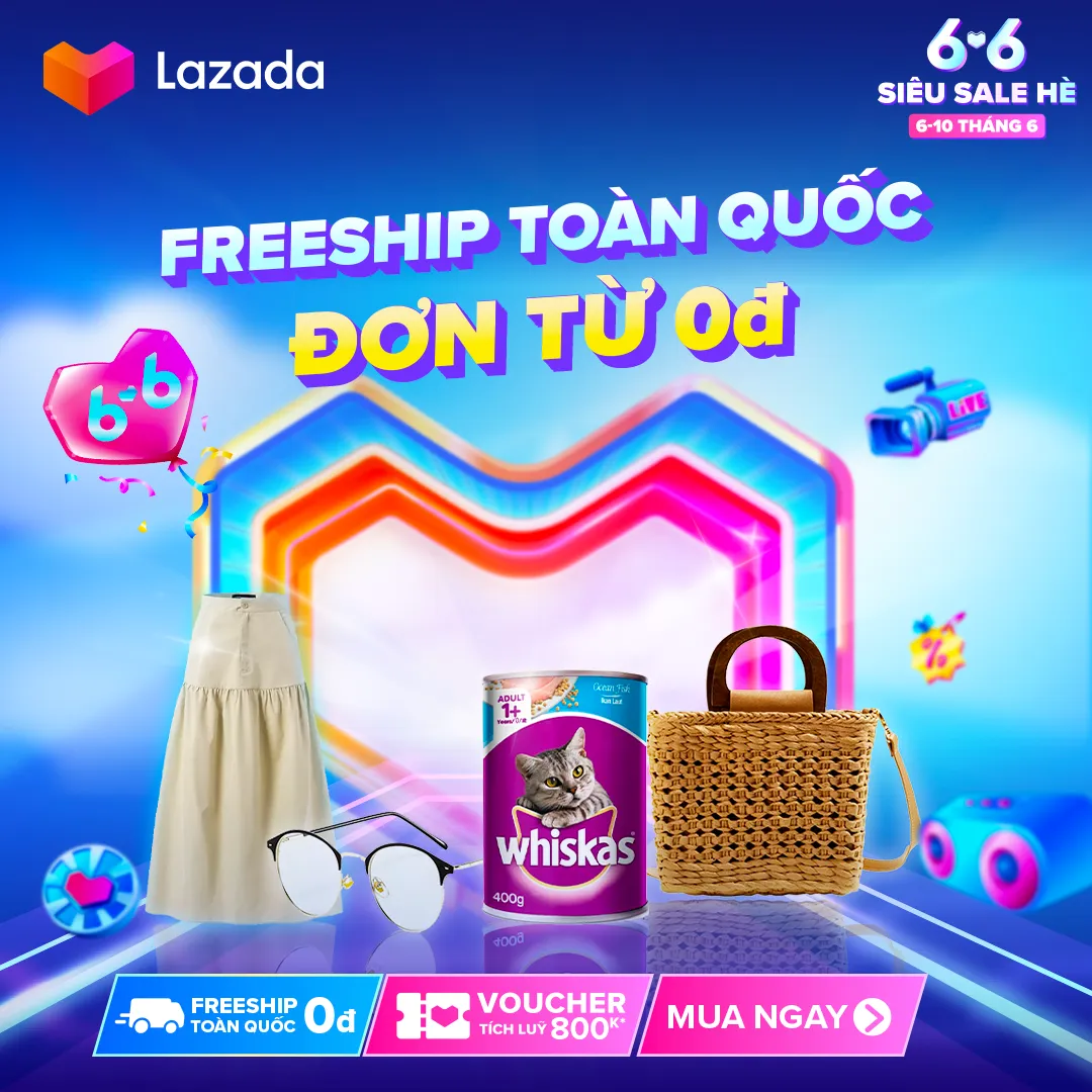 Hè Đến Thỏa Thích Mua Sắm Cùng Siêu Sale Lazada 6.6