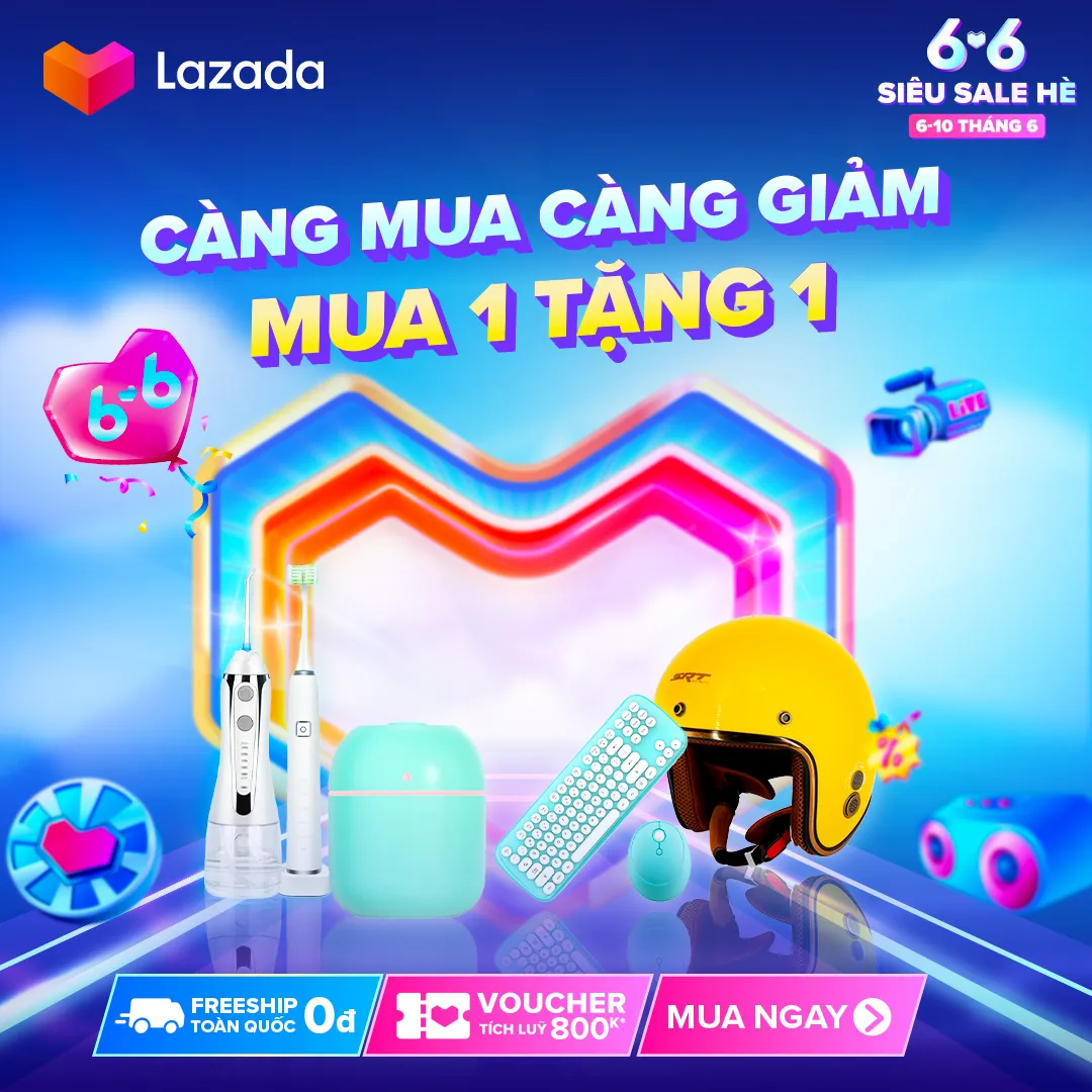 Hè Đến Thỏa Thích Mua Sắm Cùng Siêu Sale Lazada 6.6