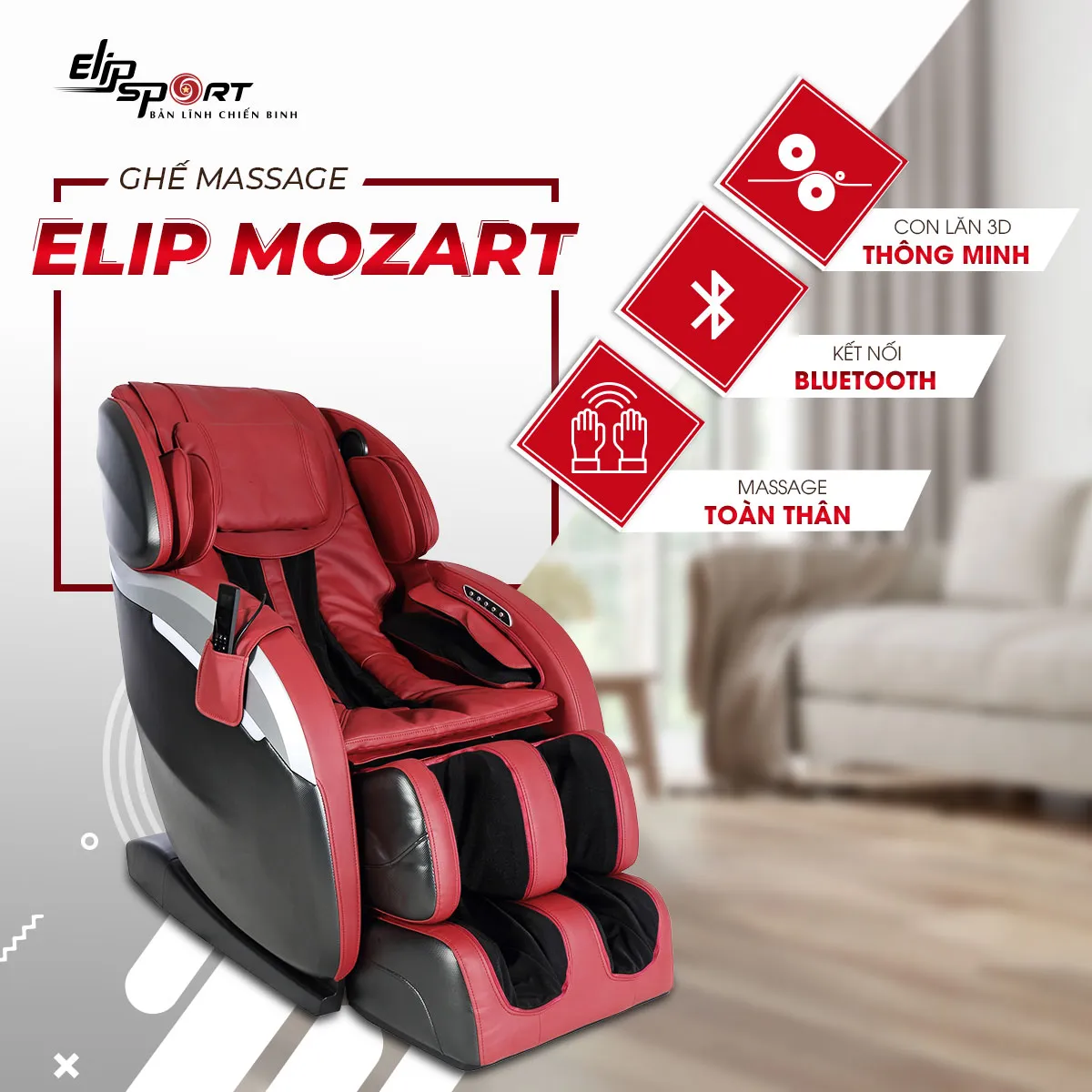 Khám phá chiếc ghế massage ELIP Mozart có gì hay?